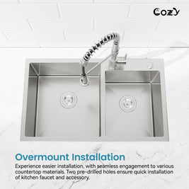 COZY Stainless Steel Kitchen Sink, 32