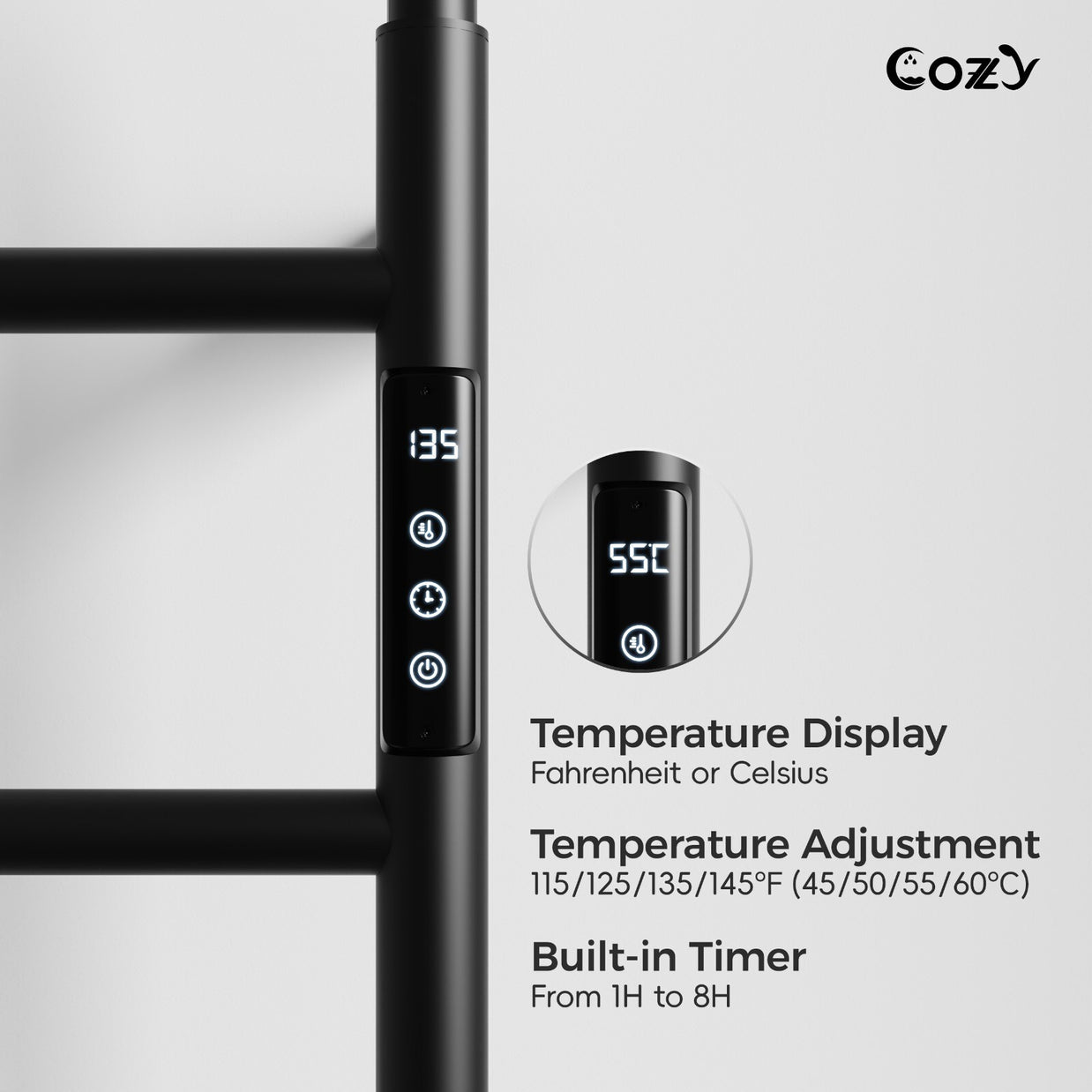 Cozy Electric Heated Towel Rack EB01