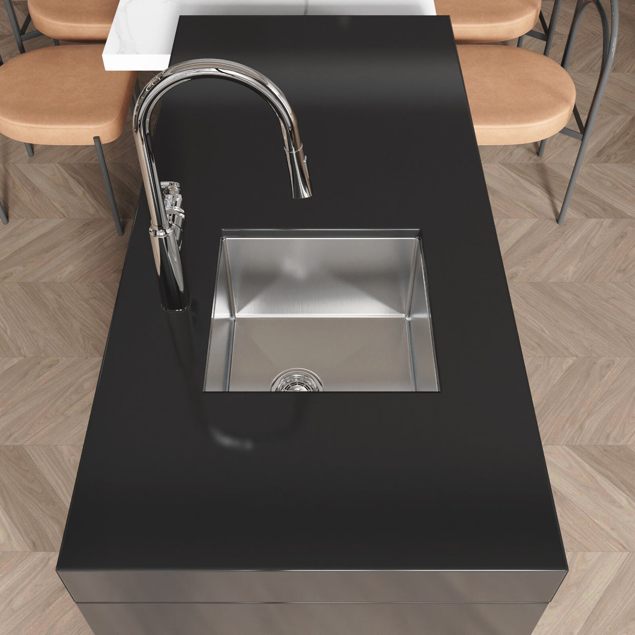 COZY Stainless Steel Kitchen Sink, 18