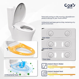 COZY Smart Bidet, Built-In Occupancy Sensor SBWHO4
