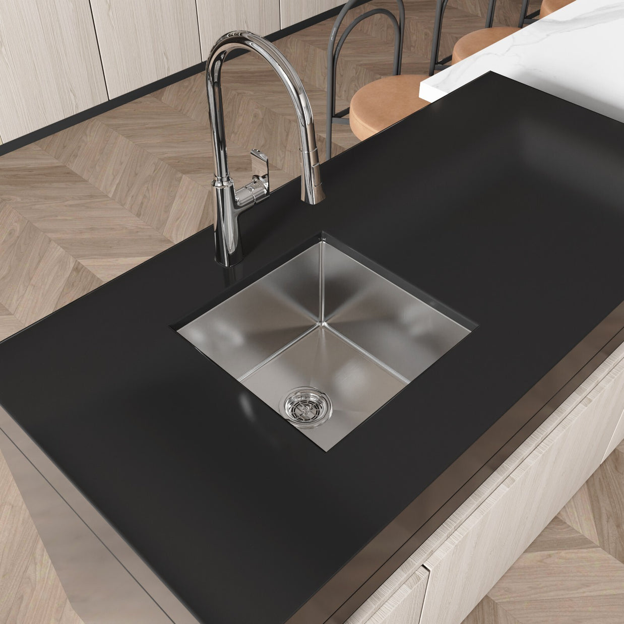 COZY Stainless Steel Kitchen Sink, 18