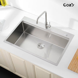 Cozy n Bath 36x22 inch overmount kitchen sink with accessors and drain