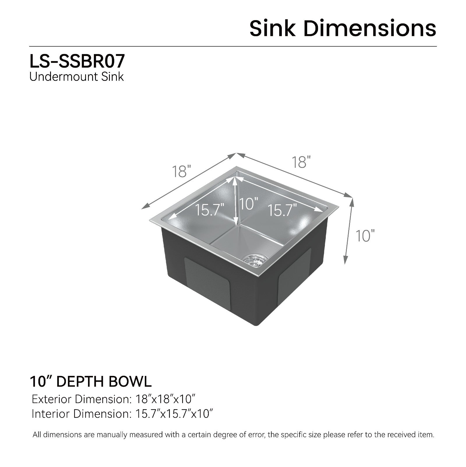 COZY Stainless Steel Kitchen Sink, 18