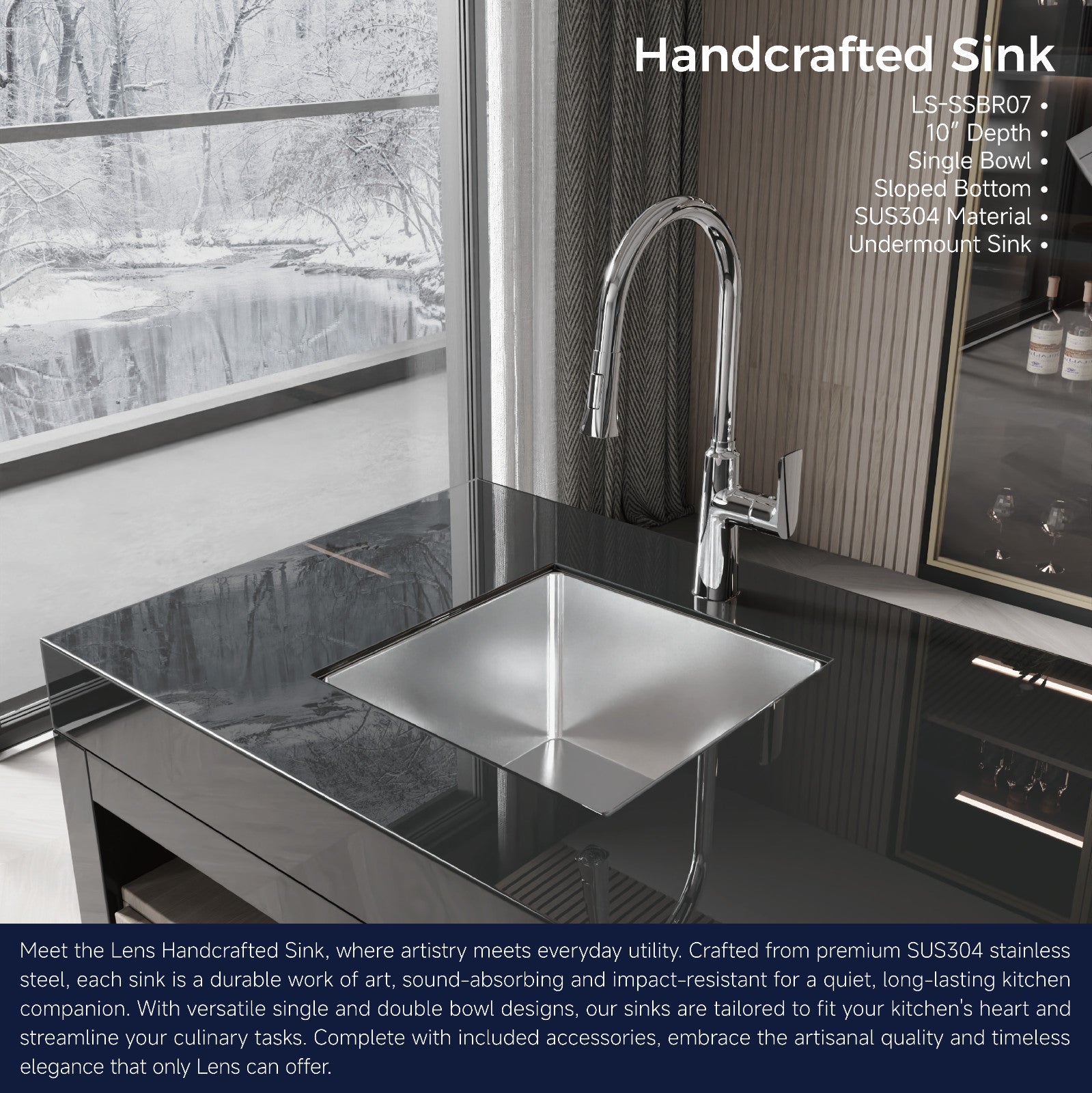 COZY Stainless Steel Kitchen Sink, 18