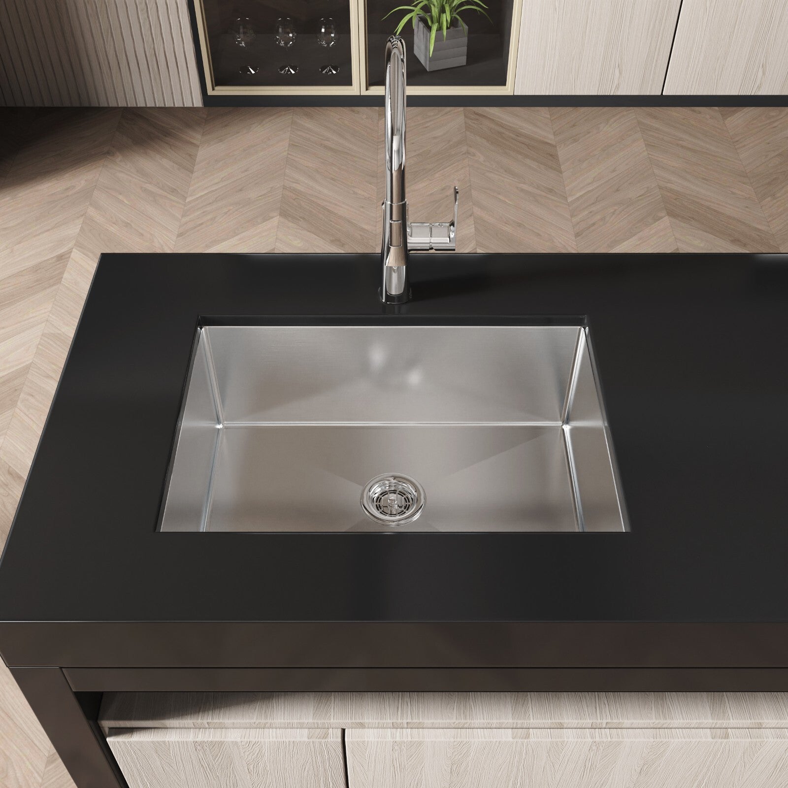 COZY Stainless Steel Kitchen Sink, 27
